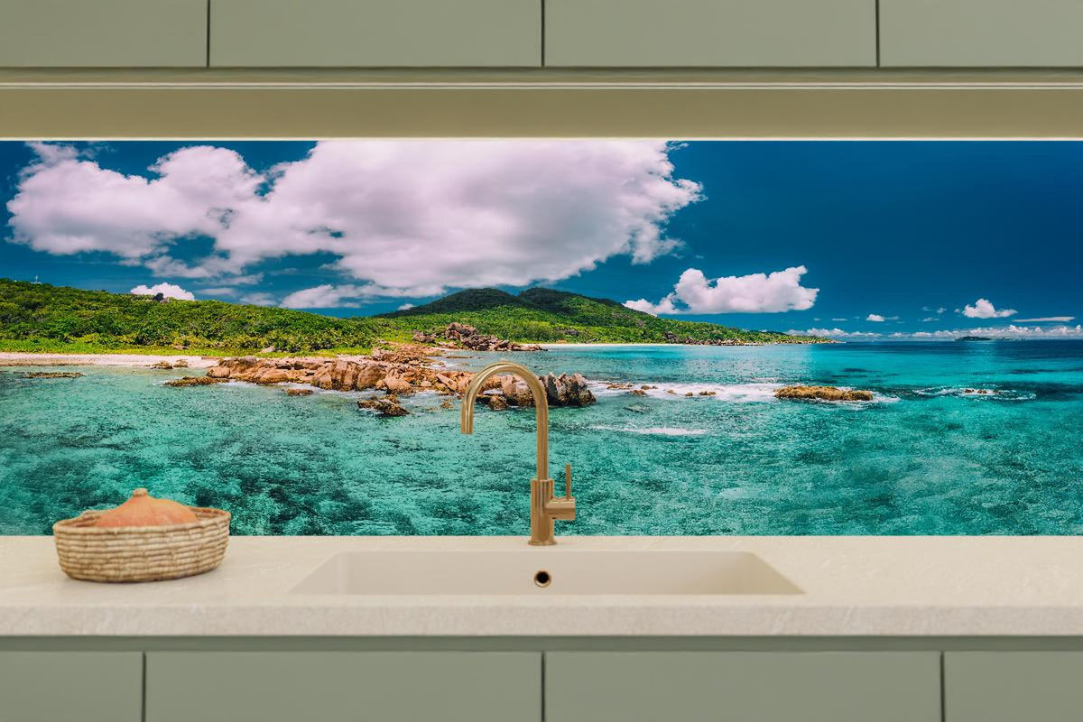 Küchenrückwand - Der Strand Grand Anse - La Digue