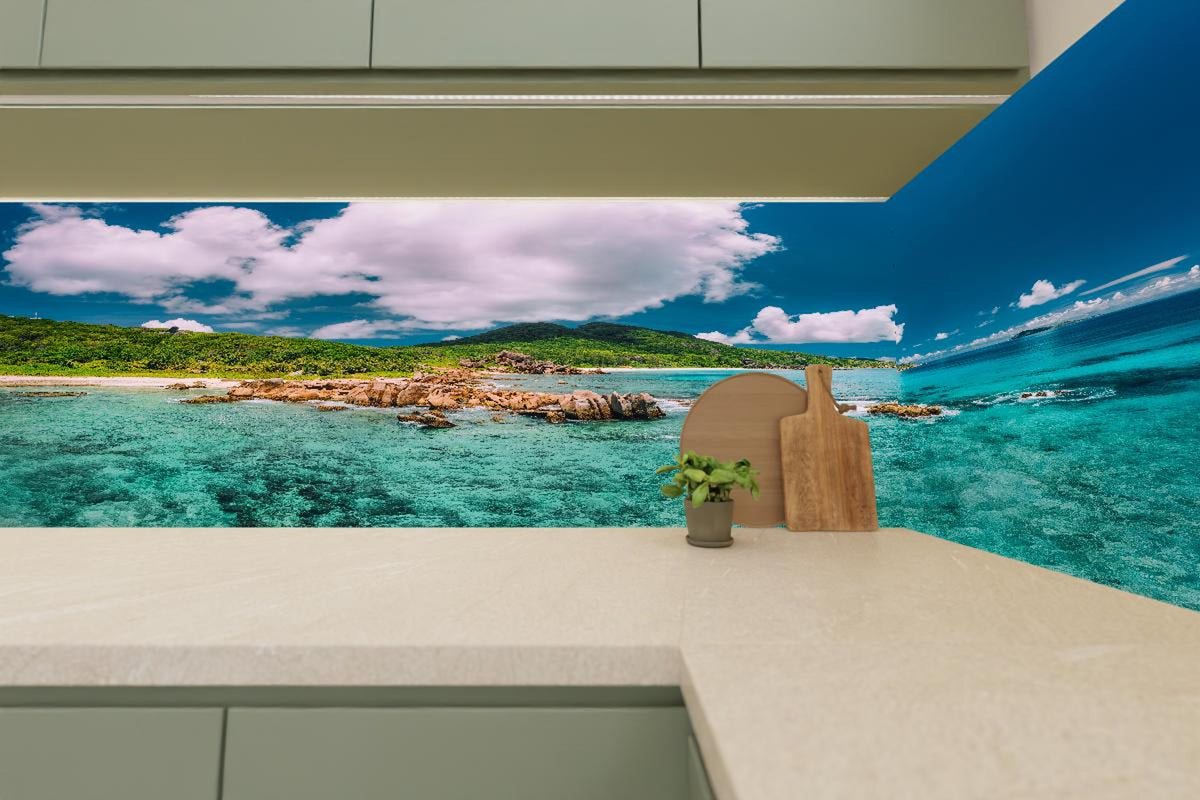 Küchenrückwand - Der Strand Grand Anse - La Digue