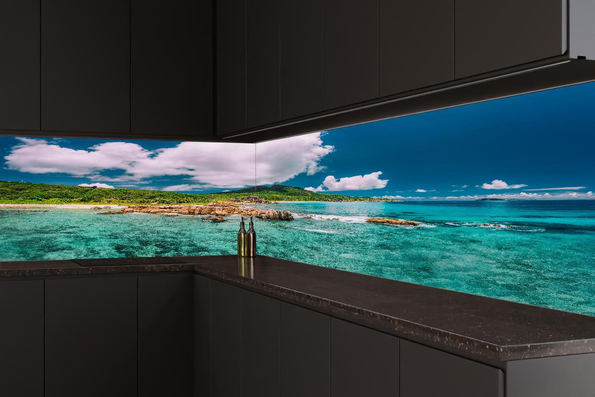 Küchenrückwand - Der Strand Grand Anse - La Digue