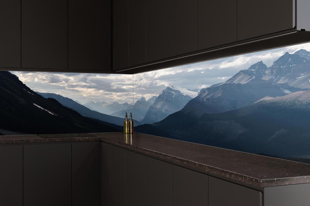 Küchenrückwand - Dramatische Landschaft entlang der Icefields Park