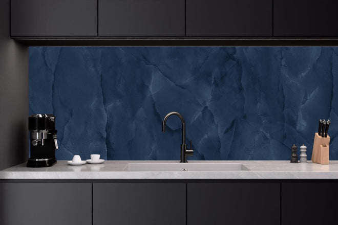 Küchenrückwand - Dunkelblauer Onyx-Marmor