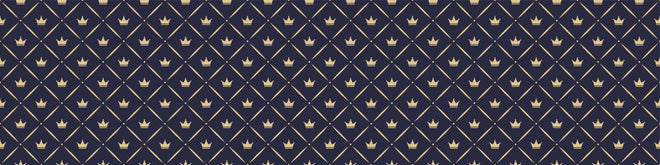 Küchenrückwand - Dunkelblaues Muster mit goldener Verzierung