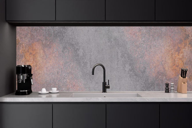 Küchenrückwand - Dunklen Metall Steinhintergrund