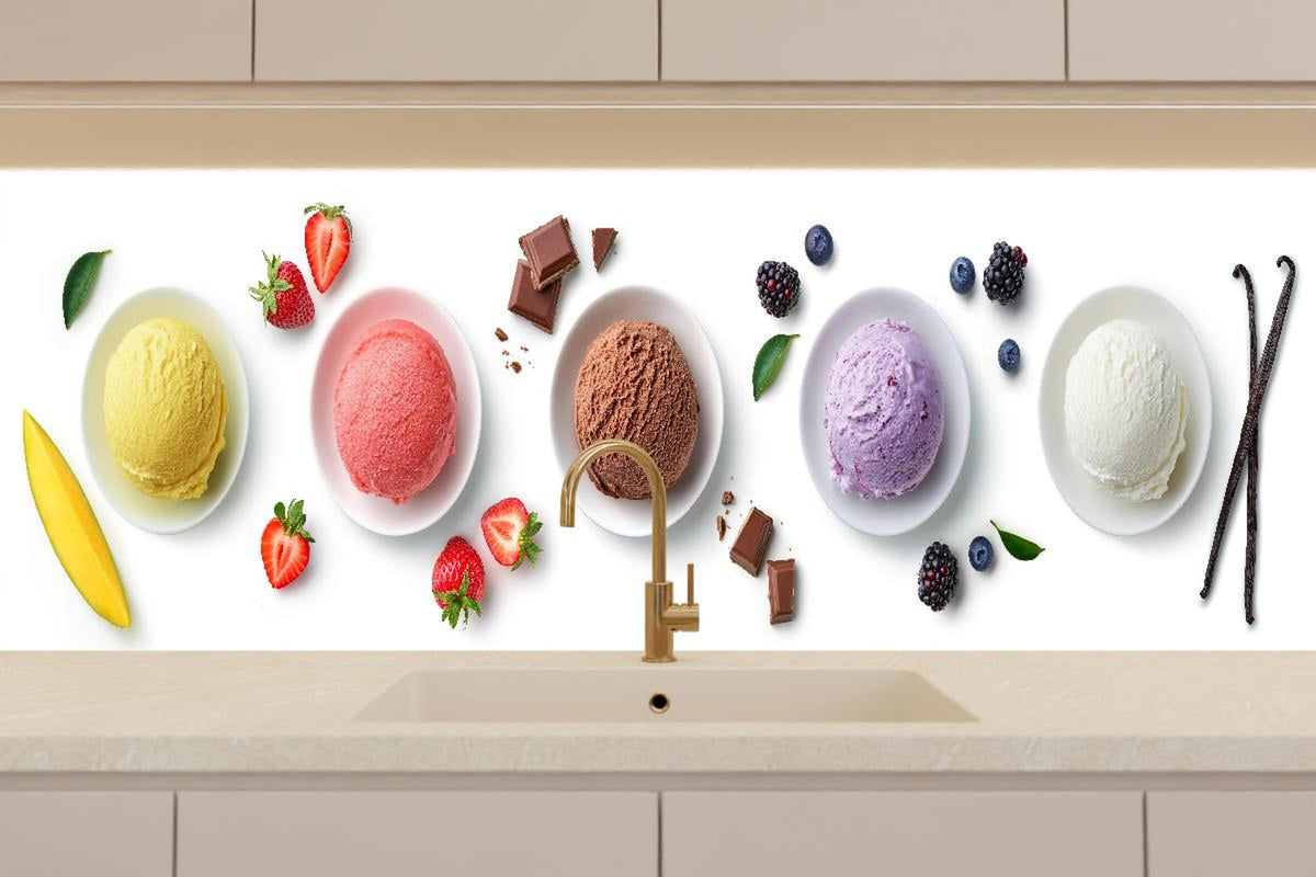 Küchenrückwand - Eiscreme