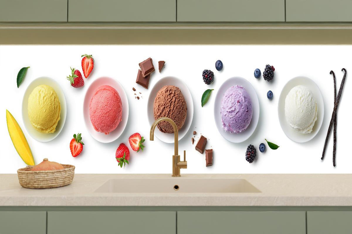 Küchenrückwand - Eiscreme