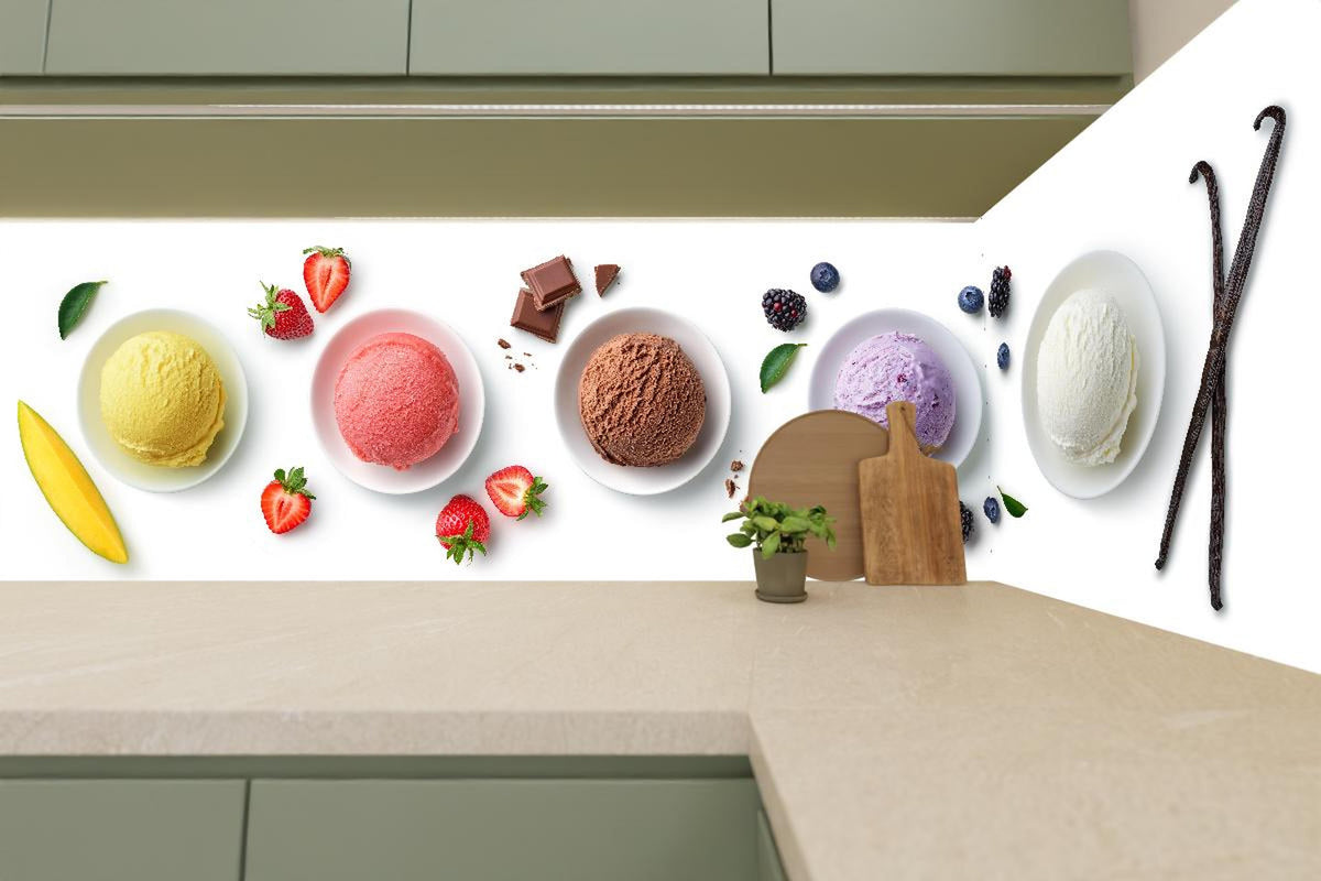 Küchenrückwand - Eiscreme