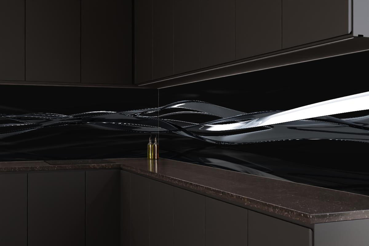 Küchenrückwand - Elegant fließende Bewegung