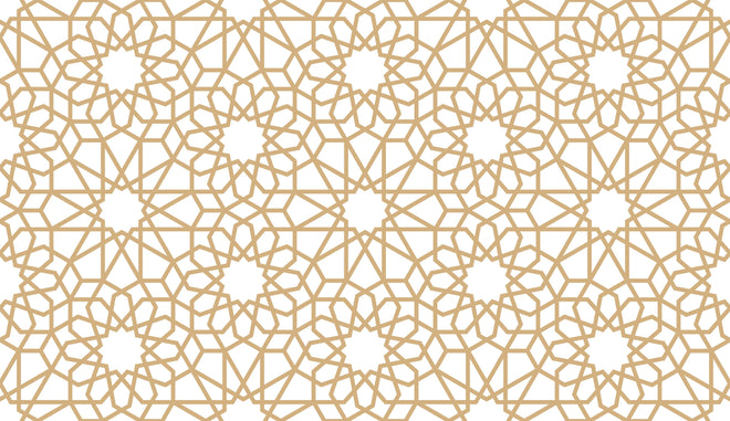 Küchenrückwand - Elegantes goldenes Muster auf Weiß