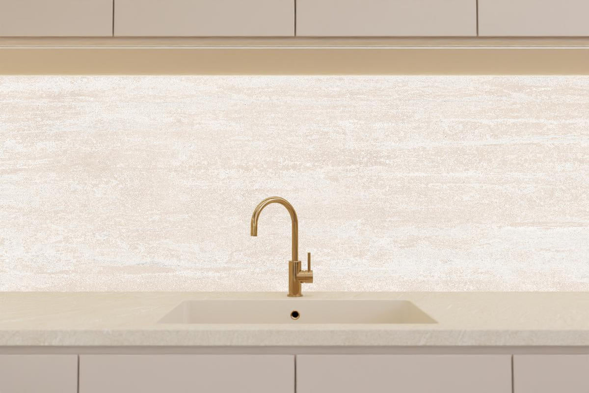 Küchenrückwand - Elfenbein beige Marmor