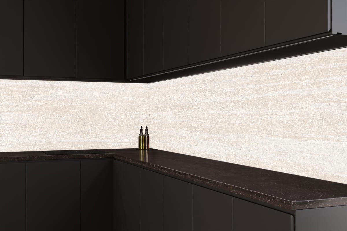 Küchenrückwand - Elfenbein beige Marmor