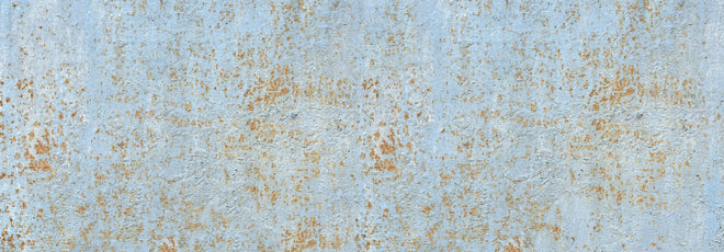 Küchenrückwand - Farbflocken auf rostigem Metallblech