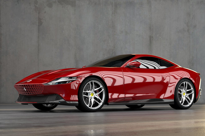 Küchenrückwand - Ferrari Roma in Rosso Corsa