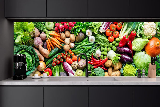 Küchenrückwand - Frisches Bio-Gemüse
