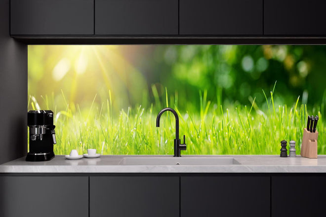 Küchenrückwand - Frisches grünes Gras