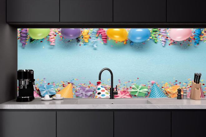 Küchenrückwand - Geburtstagsfeier Dekoration