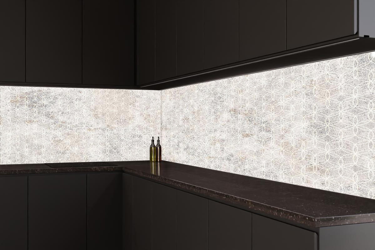 Küchenrückwand - Geometrisches Beton Mosaik