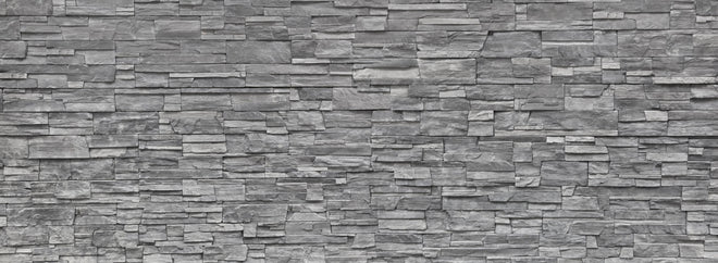 Küchenrückwand - Graue Steinwand