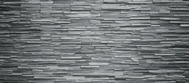 Küchenrückwand - Graue Steinziegel