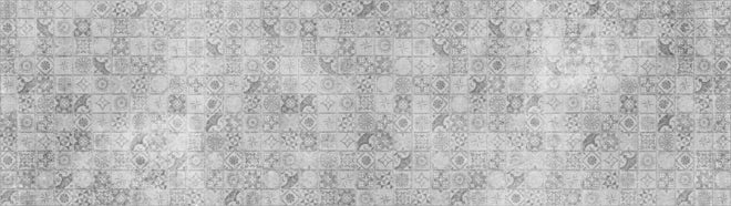 Küchenrückwand - Graues weißes Mosaikmotiv