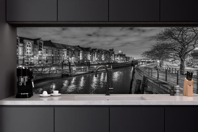 Küchenrückwand - Hamburg Nacht