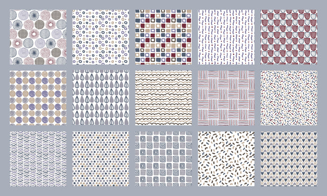 Küchenrückwand - Handgezeichnet Skandinavischer Stil Abstrakte Muster