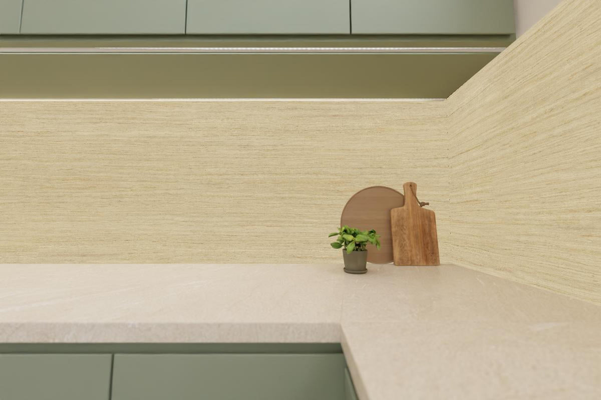 Küchenrückwand - Helle feine Holzoptik