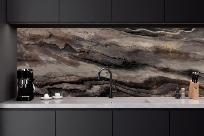 Küchenrückwand - Holz-Marmor Textur