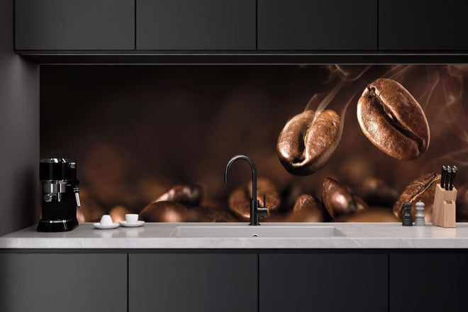 Küchenrückwand - Kaffeebohnen Nahaufnahme