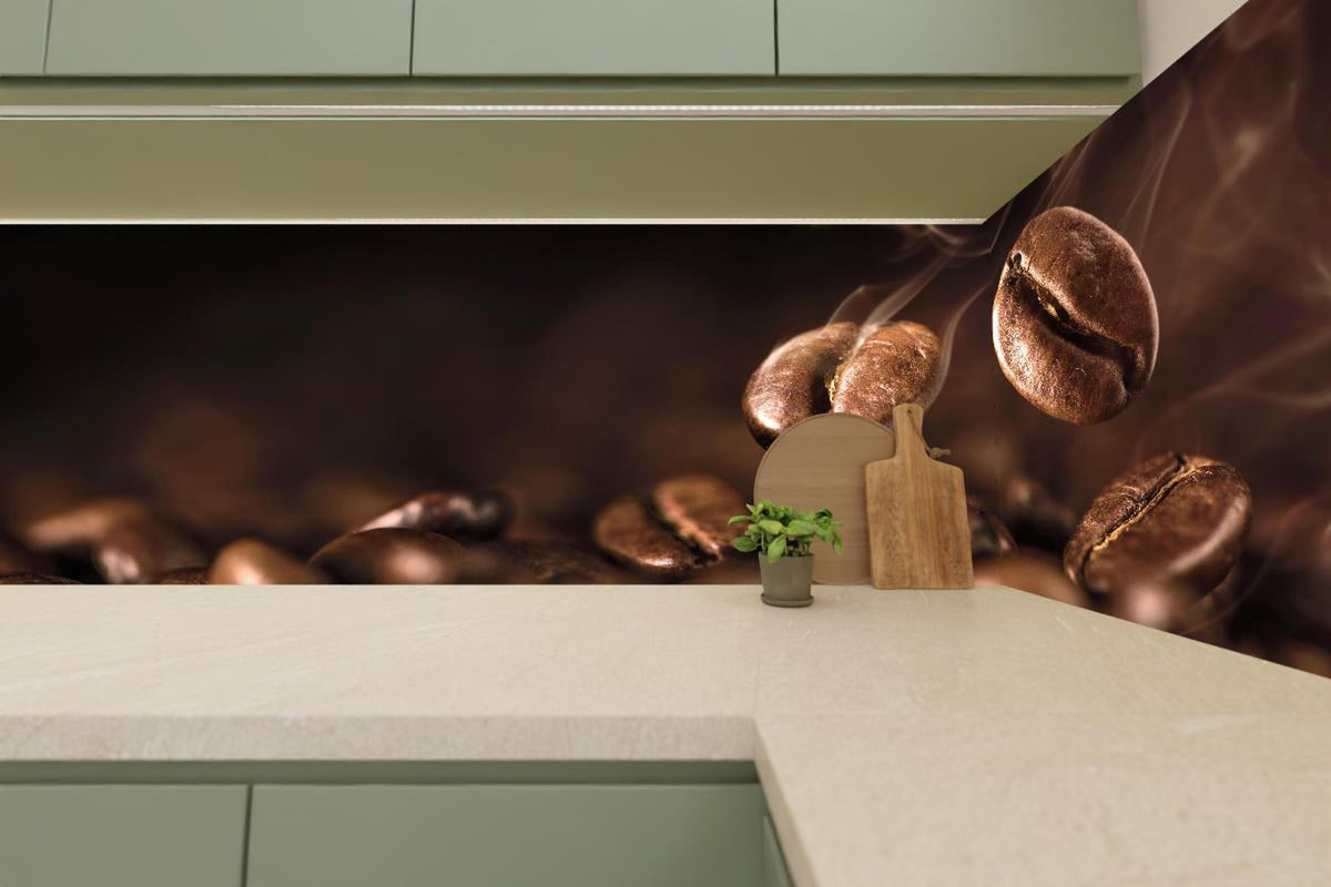 Küchenrückwand - Kaffeebohnen Nahaufnahme