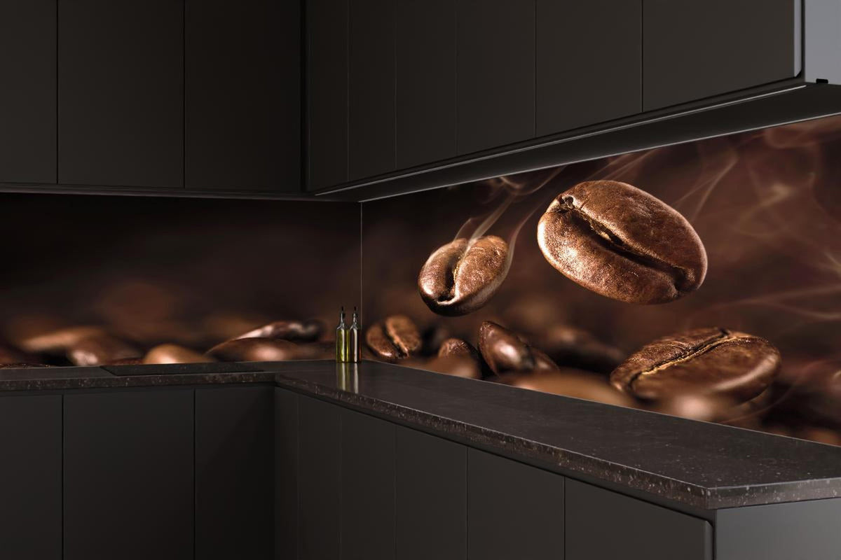 Küchenrückwand - Kaffeebohnen Nahaufnahme