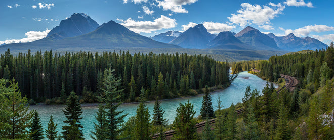 Küchenrückwand - Kanada Nationalpark Natur Zug Gleisen