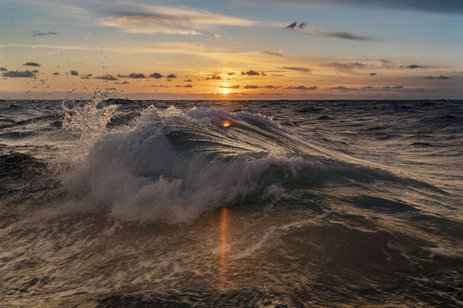 Küchenrückwand - Kleine Windwelle bei Sonnenuntergang