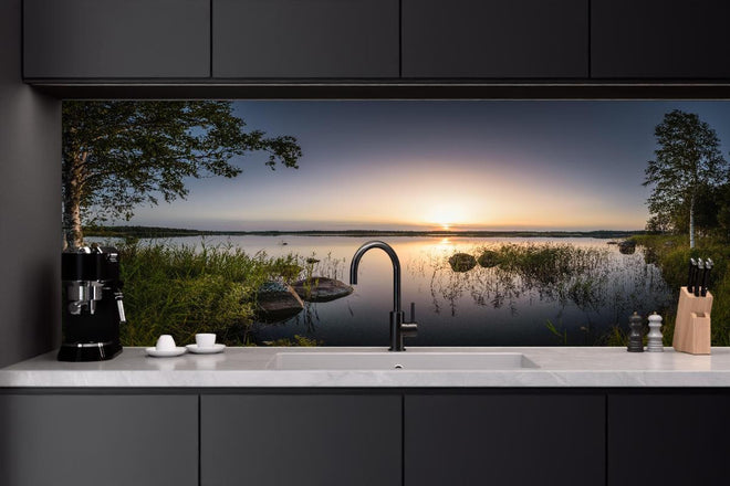 Küchenrückwand - Landschaft in der Dämmerung - Sonnenuntergang