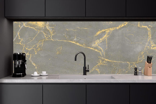 Küchenrückwand - Luxuriöse Goldmarmor-Textur