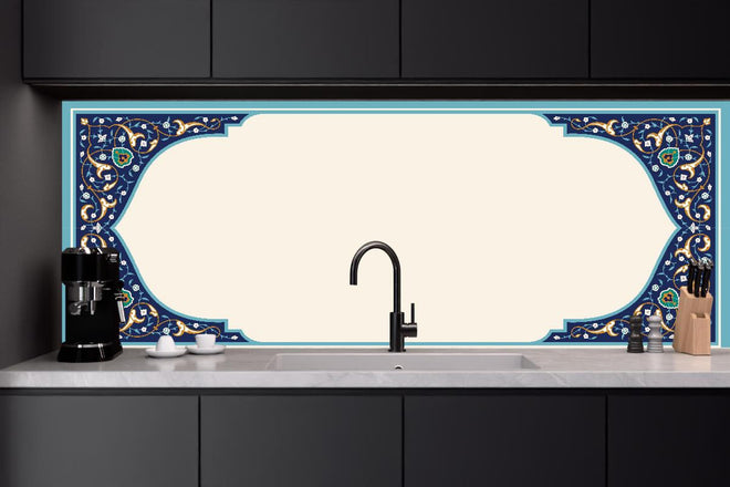 Küchenrückwand - Luxuriöser Bilderrahmen mit orientalischem Muster