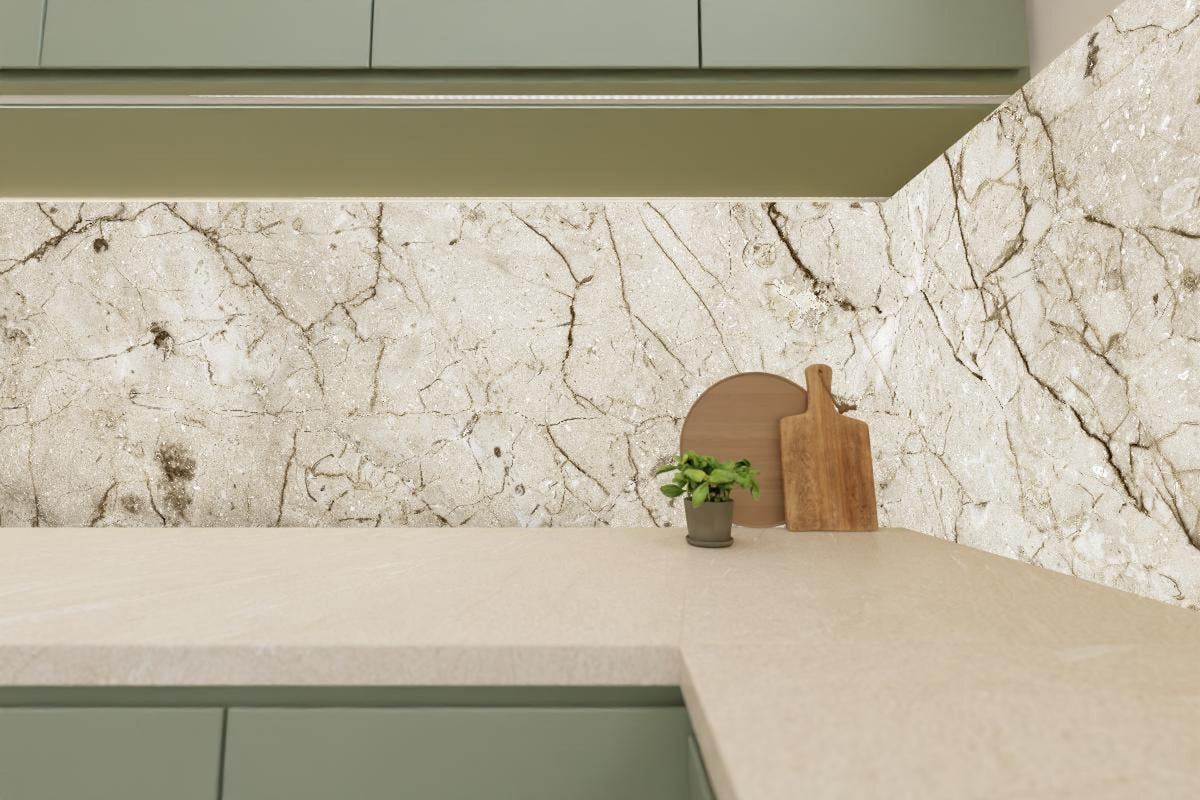 Küchenrückwand - Marmor Hintergrund - Beige