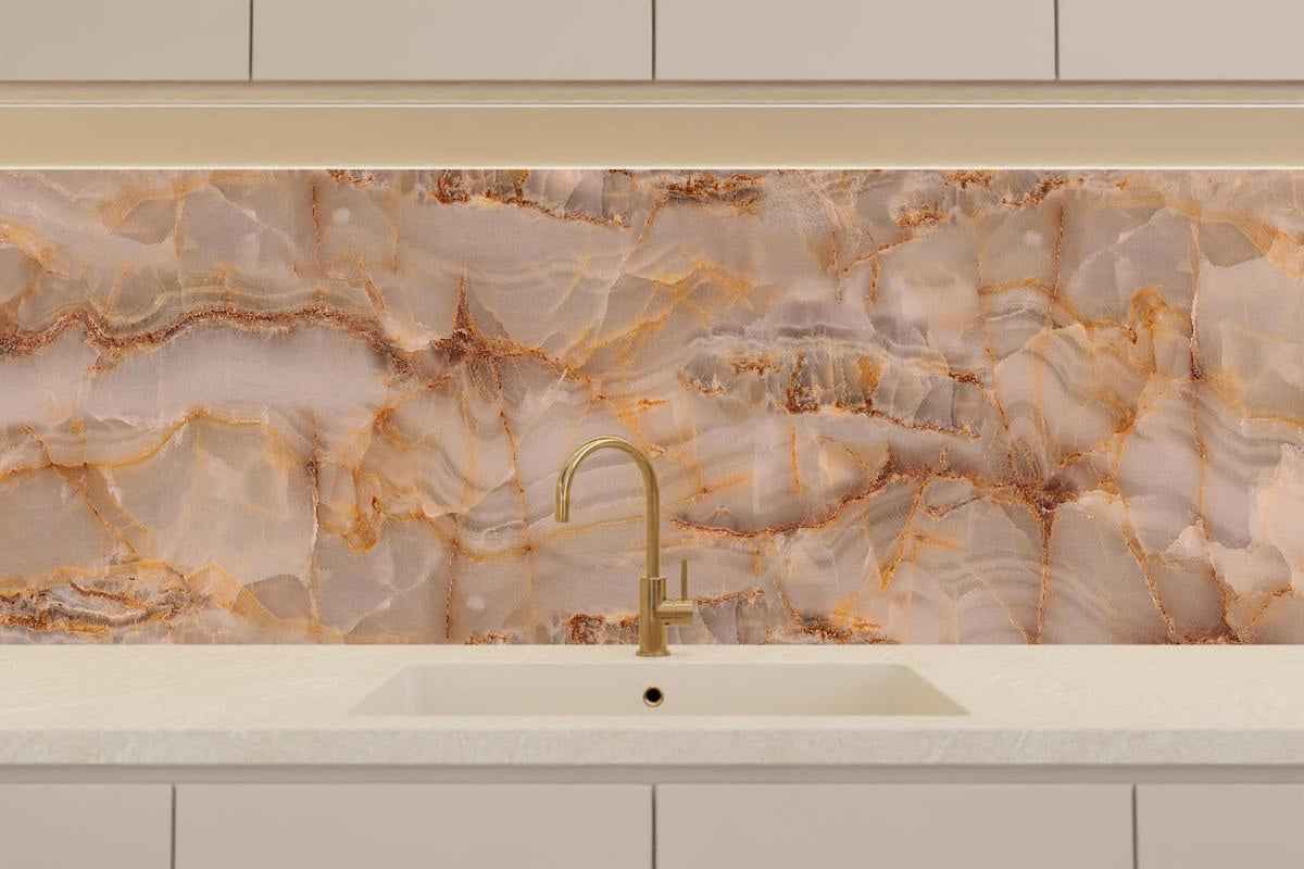 Küchenrückwand - Marmor Onyx Struktur