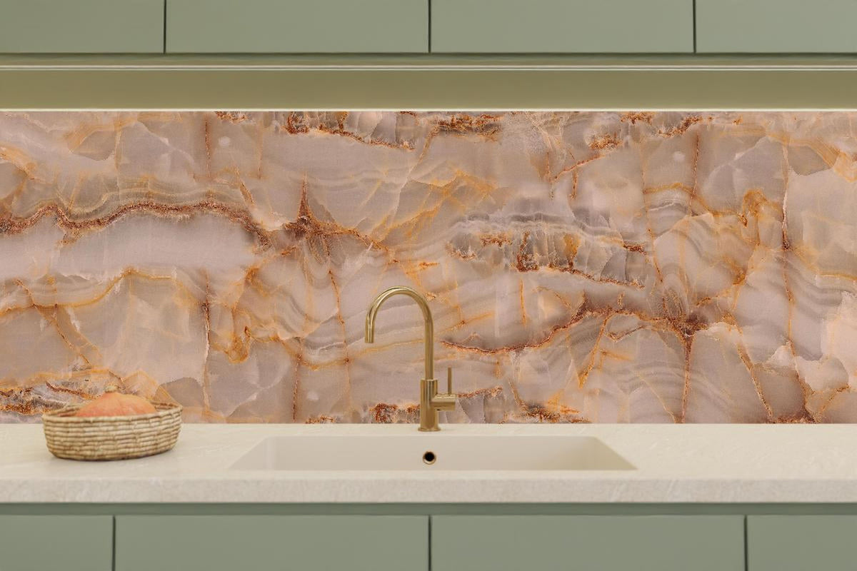 Küchenrückwand - Marmor Onyx Struktur