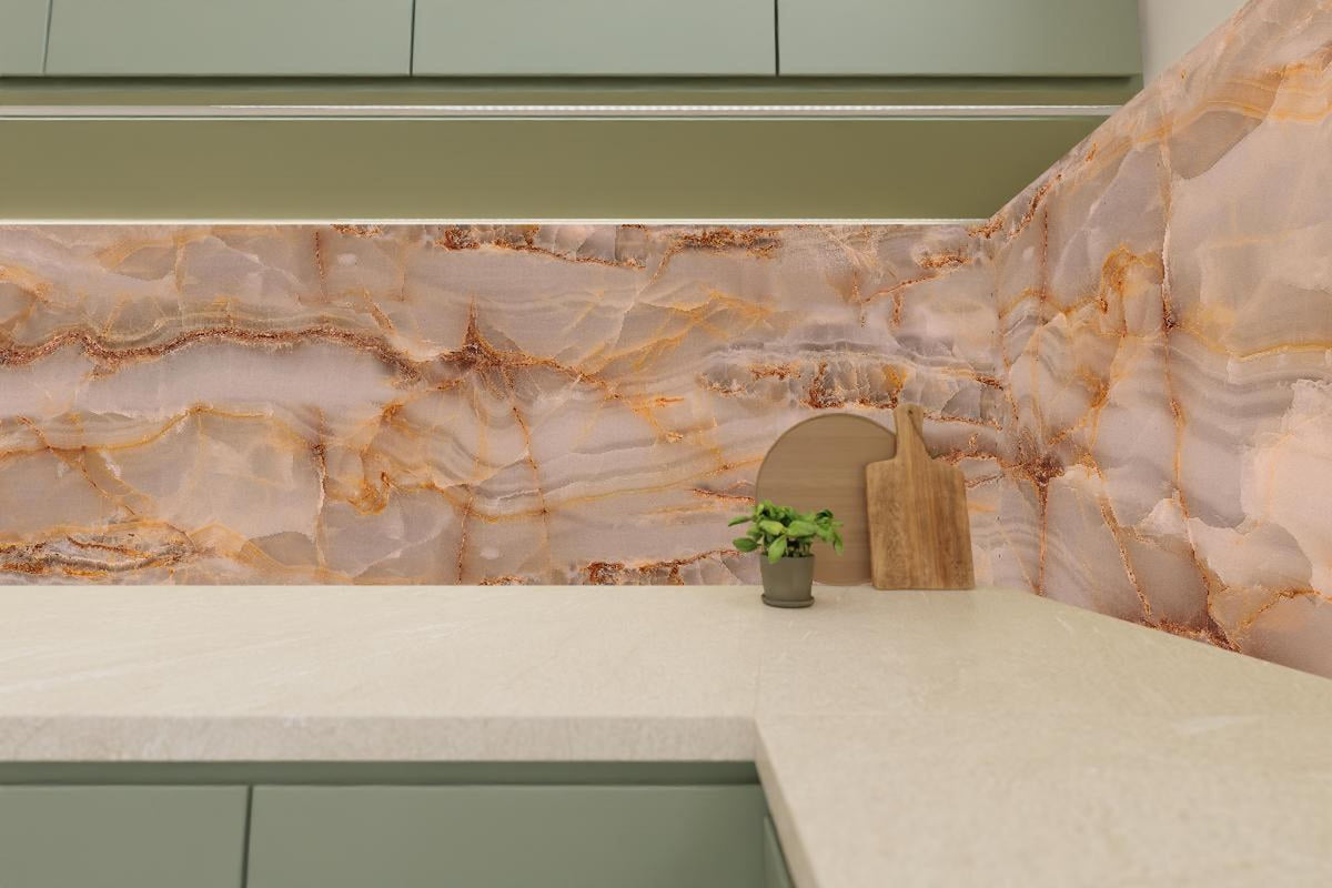 Küchenrückwand - Marmor Onyx Struktur