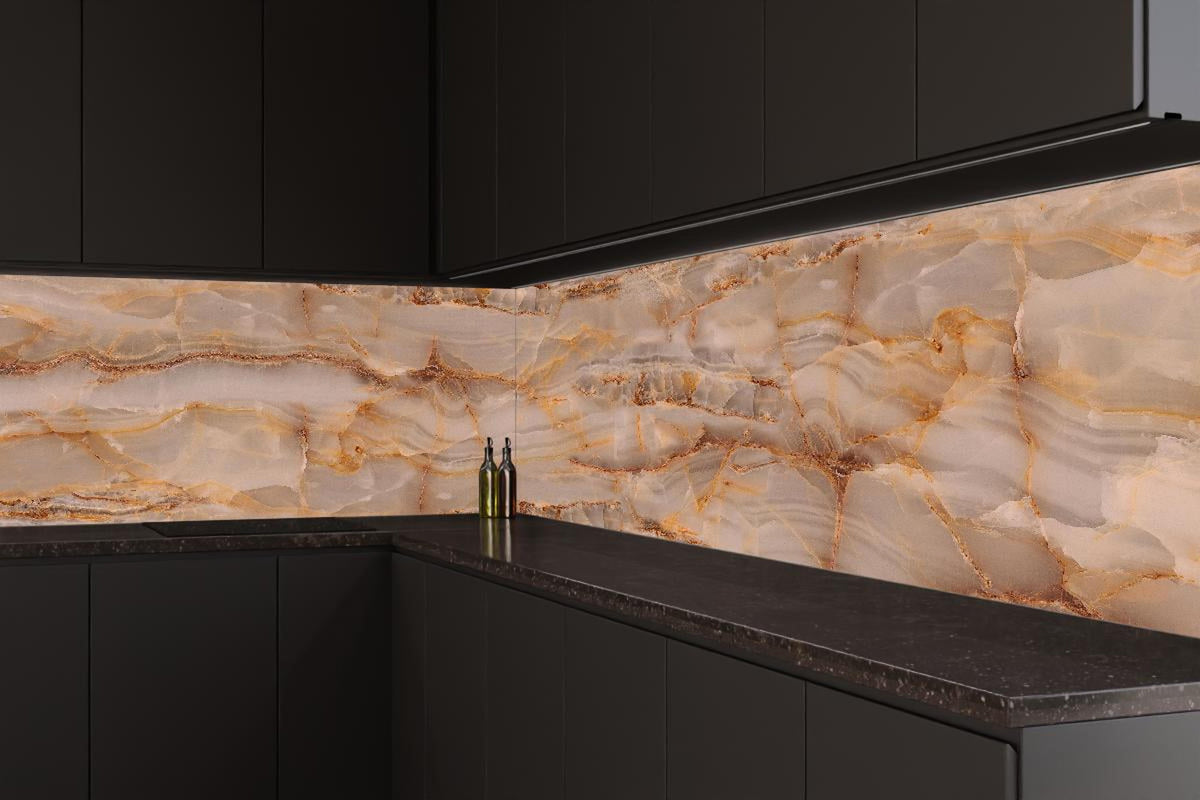 Küchenrückwand - Marmor Onyx Struktur