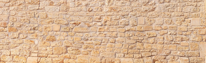 Küchenrückwand - Massive braune Steinfassade