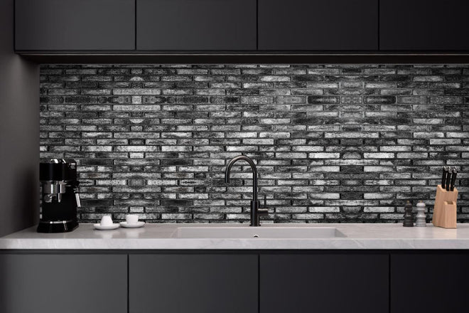 Küchenrückwand - Metallische Steinstruktur