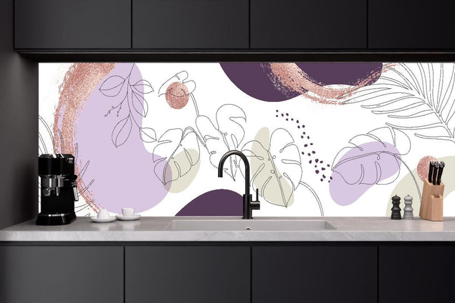 Küchenrückwand - Moderne Pastellfarben Illustration Kunstdruck