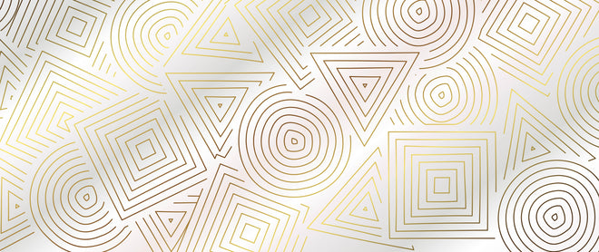 Küchenrückwand - Moderne Weiß-Goldene Geometrie Textur