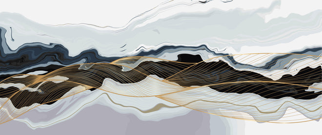 Küchenrückwand - Moderner abstrakter Berge Digitaldruck