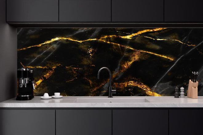 Küchenrückwand - Monocolor Alkohol Tinte Marmorierung