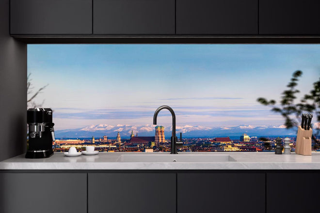 Küchenrückwand - München Alpen Panorama