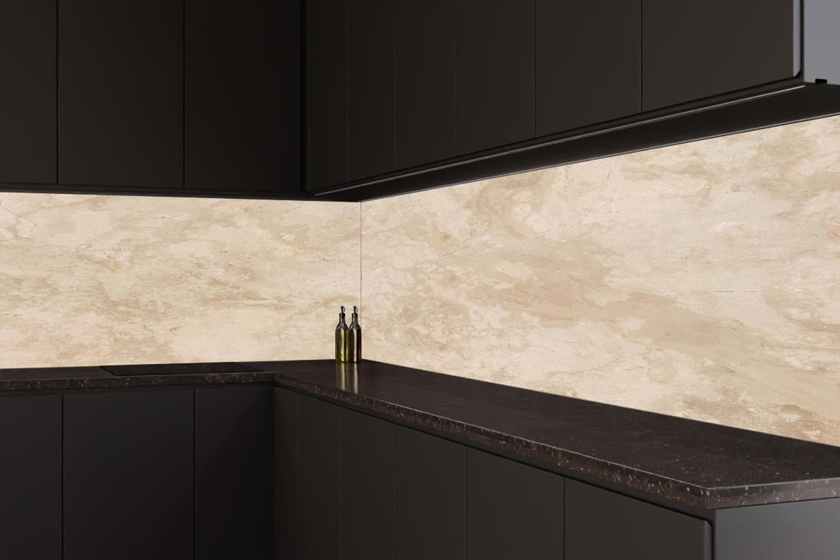 Küchenrückwand - Natürliche Beige Marmor Textur