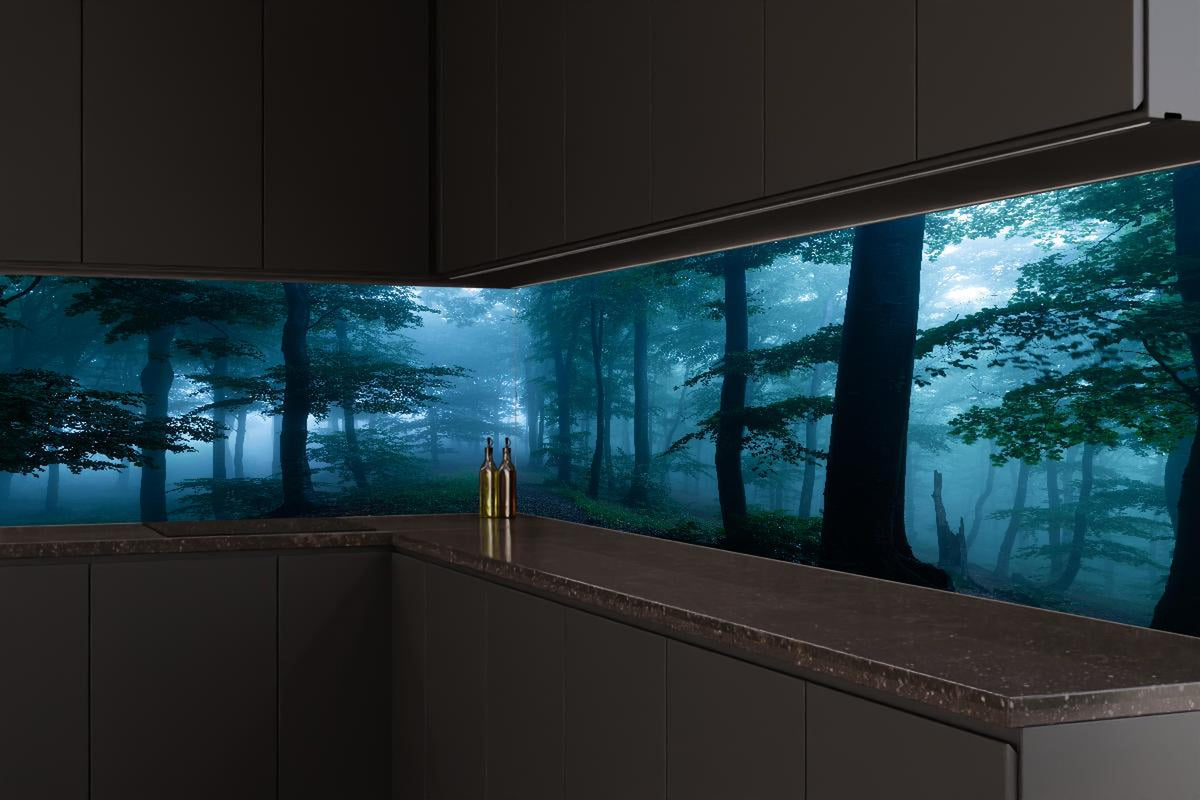 Küchenrückwand - Nebliger Wald