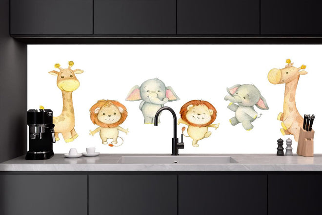 Küchenrückwand - Niedliche Tiere